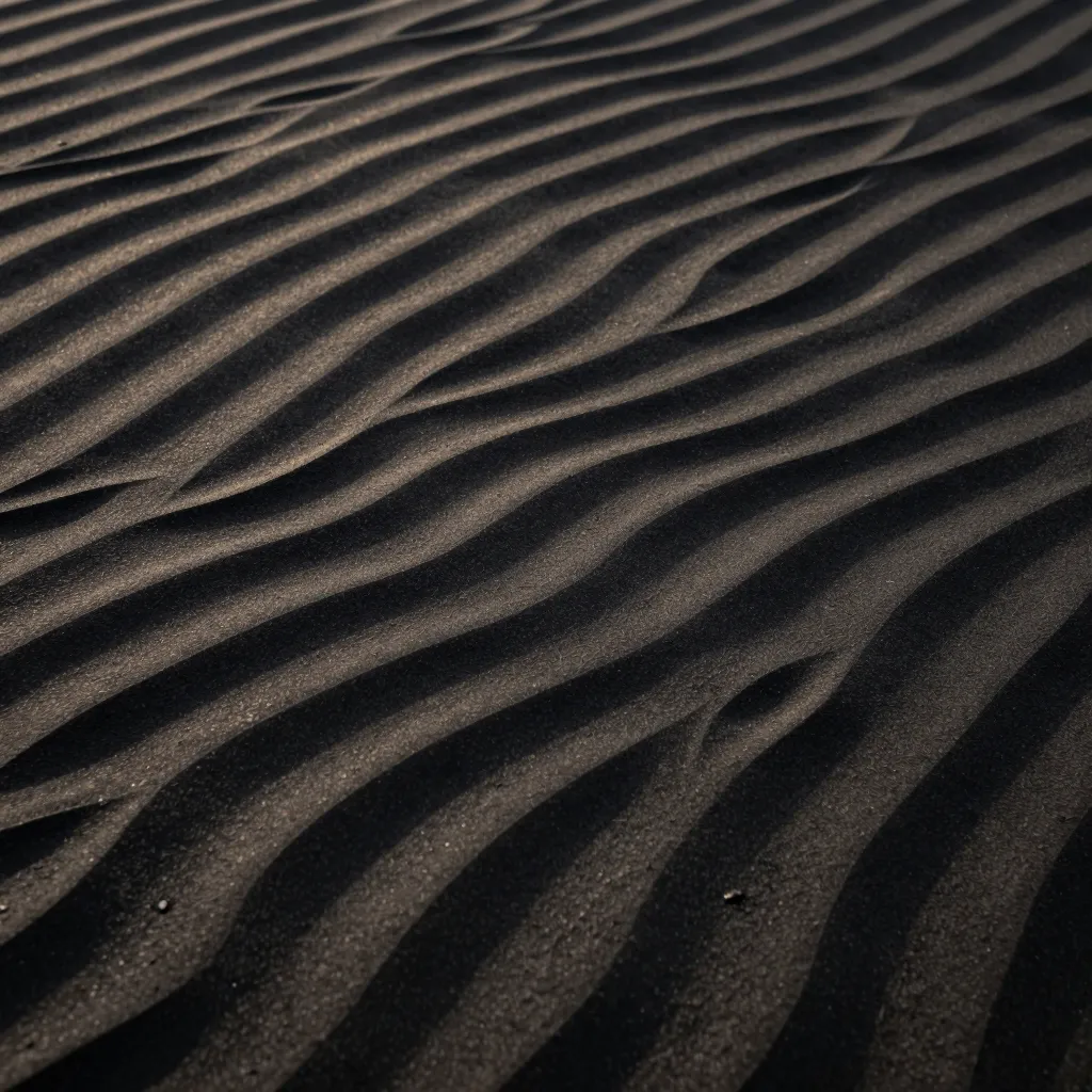 Fine sand ripples lit by low warm side light